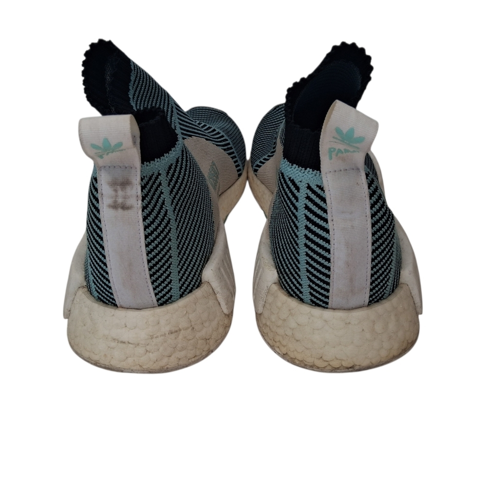 Adidas NMD_CS1 Parley AC8597 Flyknit Sneakers Mens Size 12 Black/Blue Striped - Picture 5 of 10